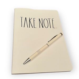 Rae Dunn Take Note Lined Notebook and Edit Pen